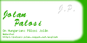jolan palosi business card